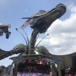 HUGEL performing beneath the dragon stage at Tomorrowland 2018