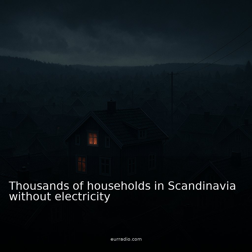 Thousands of households in Scandinavia without electricity