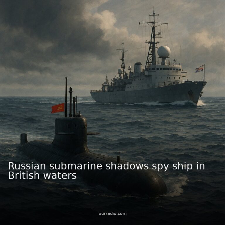 Russian submarine shadows spy ship in British waters