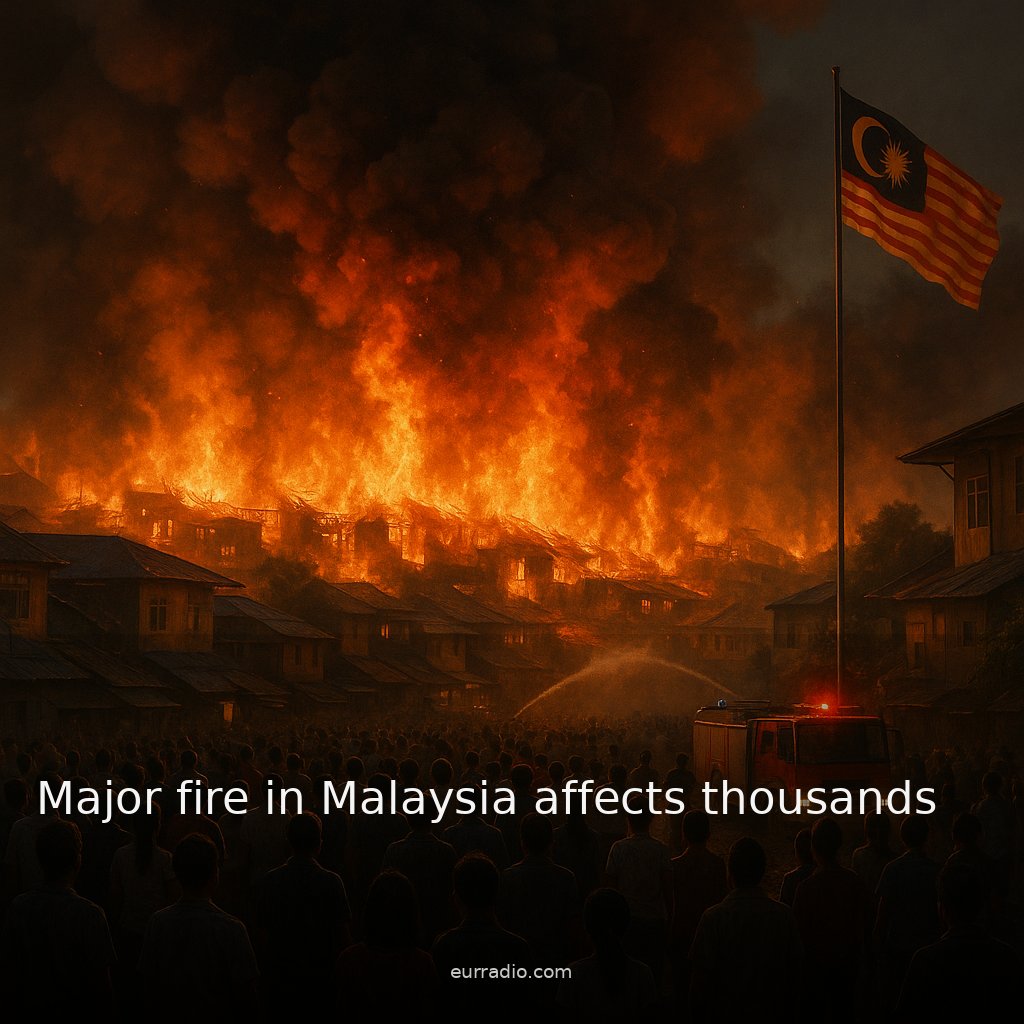 Major fire in Malaysia affects thousands