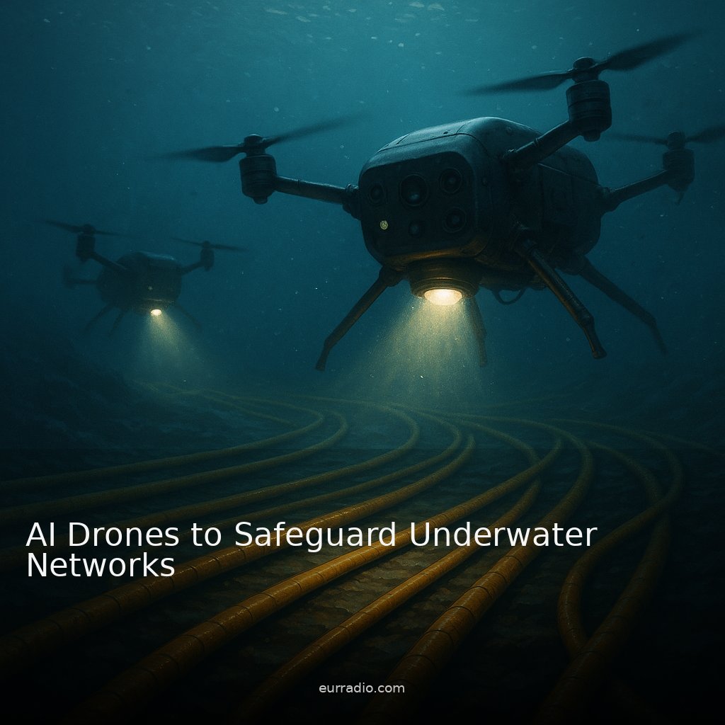 AI Drones to Safeguard Underwater Networks