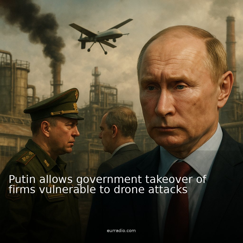 Putin allows government takeover of firms vulnerable to drone attacks